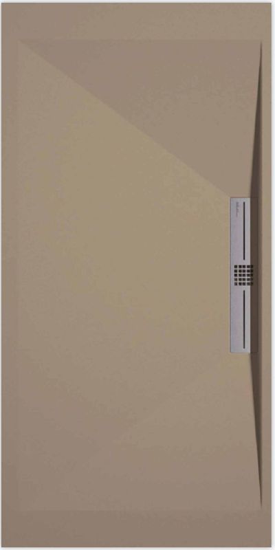 Sanifun douchebak Stone Side Moka Smooth 1300 x 800 S