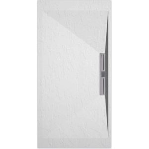 Sanifun douchebak Stone Side White Slate 1100 x 800 S