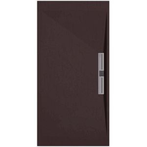 Sanifun douchebak Stone Side Chocolate Slate 1000 x 800 S
