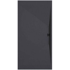 Sanifun douchebak Stone Side Anthraciet Slate 90 x 80 P.