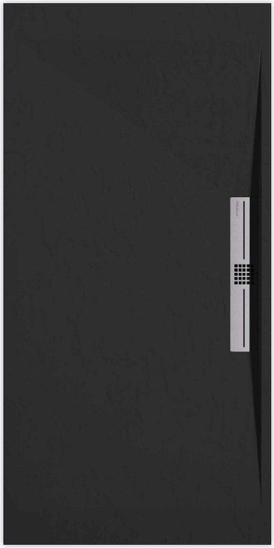 Sanifun douchebak Stone Side Black Slate 900 x 900 S