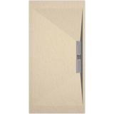 Sanifun douchebak Stone Side Cream Slate 900 x 900 S