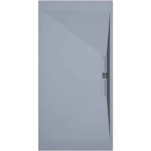 Sanifun douchebak Stone Side Gray Smooth 160 x 90 P.
