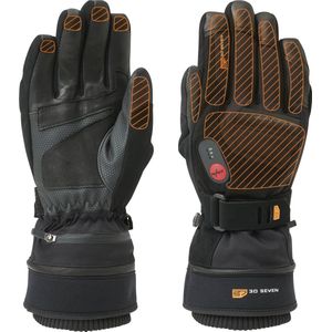 Verwarmde handschoenen voor de wintersport, waterdichte winterhandschoenen, Primaloft isolatie, met oplaadbare accu, extra warm en waterdicht, kleur zwart, maat 12 - 2XL