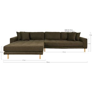 Hoekbank Milo Lounge Sofa Links Olijf Groen