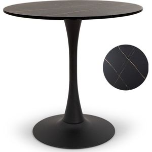 Milton & Oldbrook Eettafel Ø 80 cm Prague Marmer Zwart