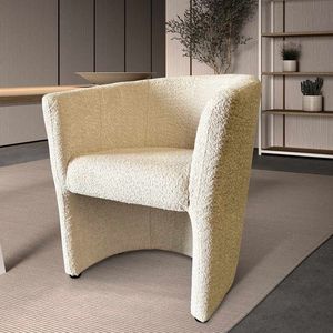 Fauteuil Zita Ecru Teddy