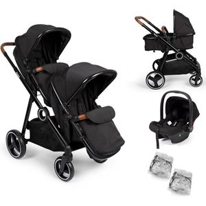 Baninni 4-in-1 Duo Kinderwagen met Autostoel Luiz Zwart
