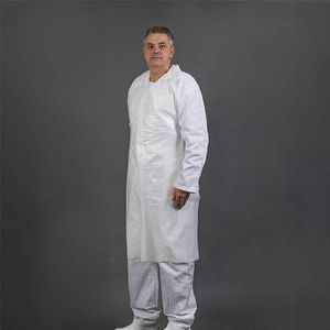 HY@PRO - PE-schort - Wafelstructuur - Wit - 50 stuks - 80 x 125 cm - 35µ