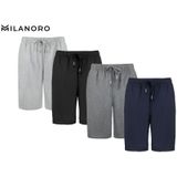 Milanoro - Korte Broeken - Donkergrijs - Sportieve Mannenshorts