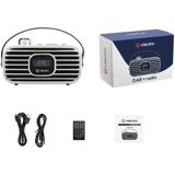 Vlectro - DAB+ Radio - Bluetooth - Retro Design - Kunstleder Draagriem