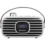 Vlectro - DAB+ Radio - Bluetooth - Retro Design - Kunstleder Draagriem
