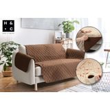 Waterafstotende Zetelbeschermer - Bruin-Beige - 3-zit