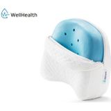 Wellhealth - Ergonomisch Kniekussen - 100% Memory Foam - Afneembare Hoes - 25,5 x 23 x 12,8 cm