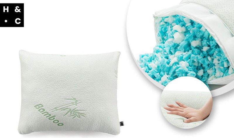 Home&Comfort - Bamboo Memory Foam Hoofdkussen - Antibacterieel - Anti-Huisstofmijt