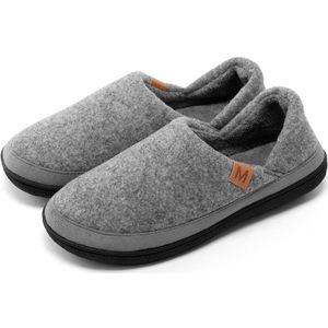 Milanoro - Instap Pantoffels - Grijs - Herenpantoffels