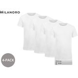 Milanoro - Extra Lange T-shirt - Wit - 100% Katoen