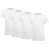 Milanoro - 4-pack Katoenen T-shirts - Navy - V-hals