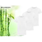 Bamboe T-shirts - Zwart - V-hals - 3 Stuks