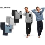 Katoenen pyjama voor heren - Blauw - M