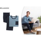 Katoenen pyjama voor heren - Blauw - M