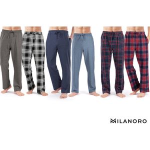 Milanoro - Pyjamabroek - Navy - Set van 2 - Katoenmix