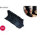 Milanoro - Huissokken - Navy - 10 Paar - Katoen