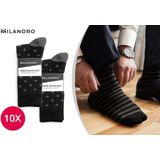 Milanoro - Huissokken - Navy - 10 Paar - Katoen