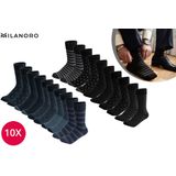 Milanoro - Huissokken - Navy - 10 Paar - Katoen