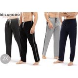 Milanoro - Set van 2 Joggingbroeken - Zwart/Grijs - Sportieve Comfort