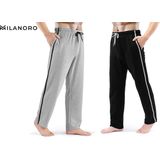Milanoro - Set van 2 Joggingbroeken - Zwart/Grijs - Sportieve Comfort