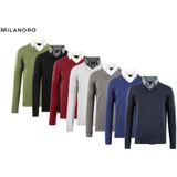 Herenpullover - Zwart - Met Overhemdkraag