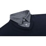 Herenpullover - Zwart - Met Overhemdkraag