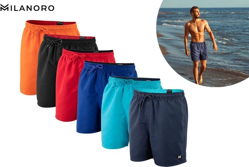Milanoro - Zwemshort - Rood - 100% Polyester - Met Elastische Tailleband