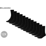 Milanoro - Bamboesokken - Zwart - 12 Paar - Hypoallergeen
