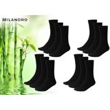 Milanoro - Bamboesokken - Zwart - 12 Paar - Hypoallergeen