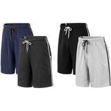 Milanoro - Set van 2 Mannenshorts - Zwart/Grijs - Katoen/Polyester