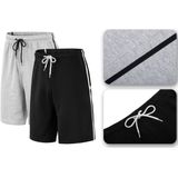 Milanoro - Set van 2 Mannenshorts - Zwart/Grijs - Katoen/Polyester