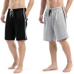 Milanoro - Korte Broeken - Zwart/Grijs - Set van 2 Sportieve Mannenshorts