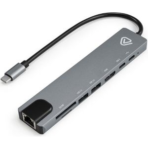 Outspot - 8-in-1 Multiport Hub - USB-adapter - Snelle Bestandsoverdracht