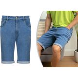 Milanoro - Jeansshort - Lichtblauw - Katoenmix