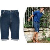 Milanoro - Jeansshort - Lichtblauw - Katoenmix