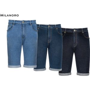 Milanoro - Jeansshort - Lichtblauw - Katoenmix