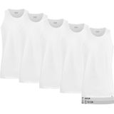 Milanoro - Extra Lange Katoenen Ondershirts - Donkerblauw - Set van 5