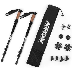 Set van 2 - Opvouwbare Wandelstokken - Aluminium 7075 - Ergonomisch Handvat