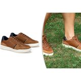 Casual schoenen - Cognac - Leren Herensneakers