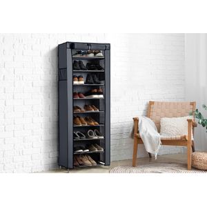 Relaxdays shoe cabinet, HBD: 113 x 60 x 24 cm, for 18 pairs, 3 flaps