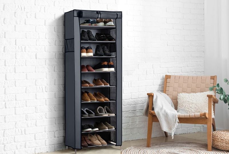 Schoenenrek en Zitbank in 1 - 1 stuk - Praktisch Ontwerp - Draagvermogen 120 kg - 100 x 30 x 45 cm