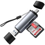 Vlectro SD Kaartlezer - USB 3.0 en USB-C - Micro SD/SD Ondersteuning