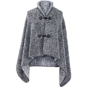 Poncho - Grijs - Zachte en Warme Poncho voor Alle Seizoenen